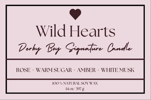 Derby Boy Wild Hearts Candle